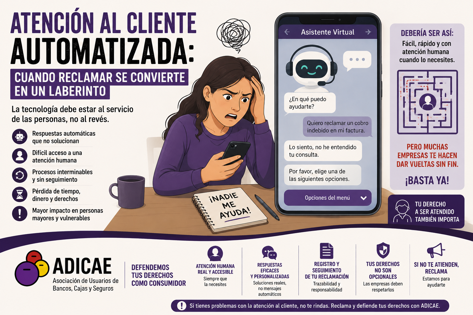 Atención al cliente automatizada: cuando reclamar se convierte en un laberinto