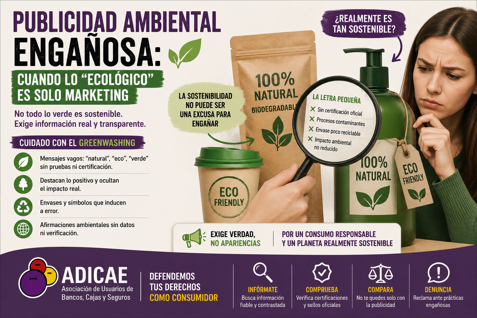 Publicidad ambiental engañosa: cuando lo “ecológico” es solo marketing